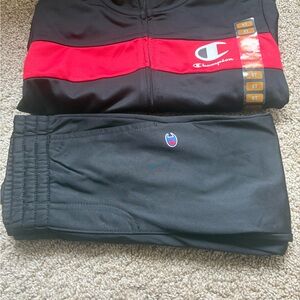 Champion Kids Black sets with Red Stripe